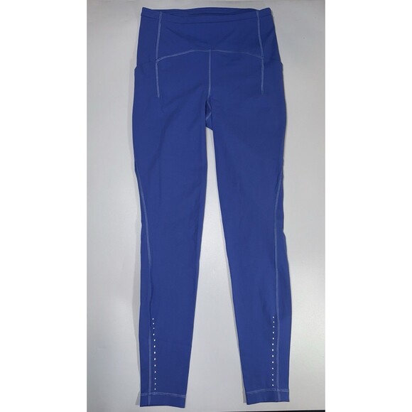 Lululemon Swift Speed High Rise Tight Leggings Blue Wild Indigo Pockets Women 6 - Picture 2 of 10